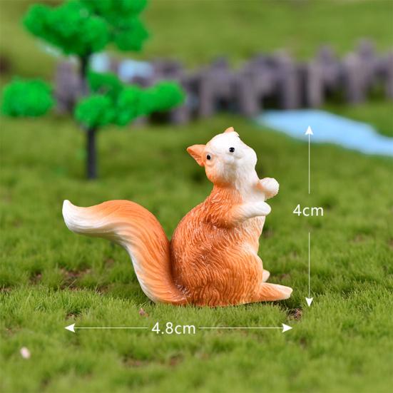 Cute Squirrel Animal Figurine Craft DIY Miniature Fairy Garden Bonsai Ornament