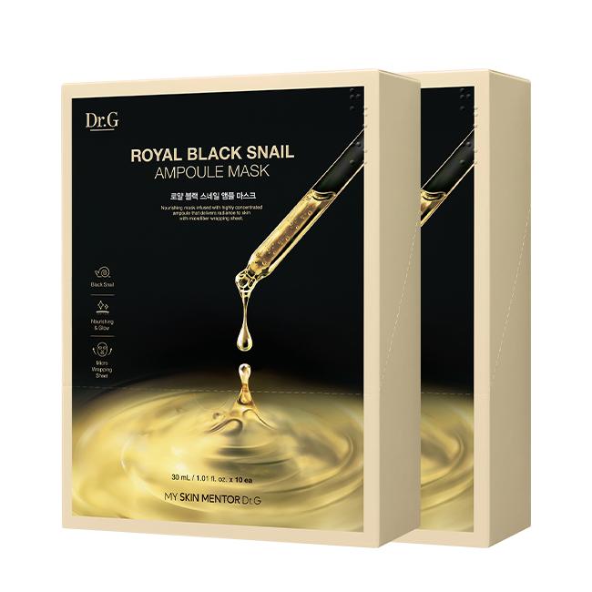Dr.G Royal Black Snail Ampoule Cream Mask Intensive Firming & Nourishing Care 10 Sheets