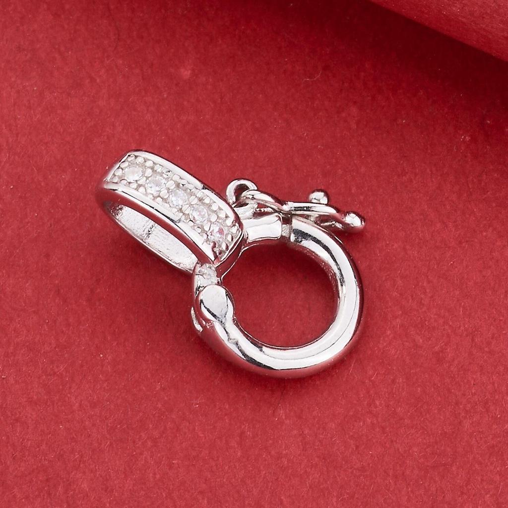 Chiusura a Moschettone di Lusso in Argento Sterling S925 per Ciondoli Fai-da-te per Collane di Perle e Giada