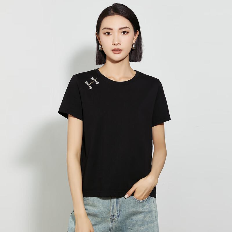 

Women s Chinese Style Frog Button T-shirt M