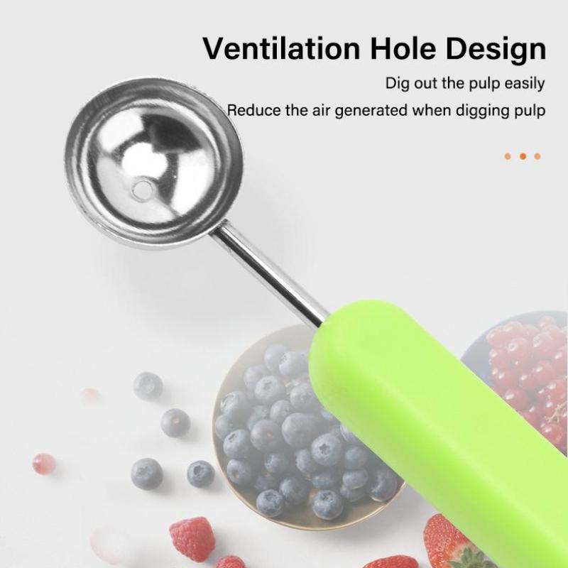 4-in-1 Stainless Steel Fruit Tool Set with Ergonomic Handle for Easy Slicing and Carving