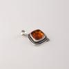 Citrine Gemstone 925 Sterling Silver Handcrafted Pendant 1.2" , Daily Wear Oxidize Jewelry For Her APP-5-4
