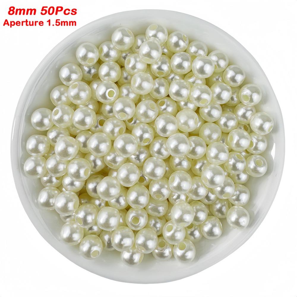 20-300Pcs 3-14mm ABS Pearl Beads High Gloss Craft Pearl Beads  Phone Case Decoration