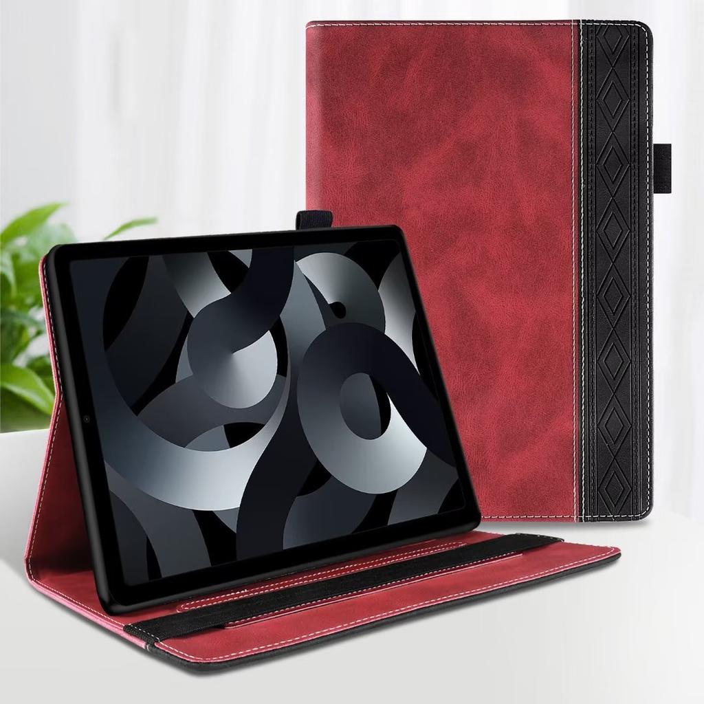 Suitable for iPad 10 Flat Leather Case Kindle Fire 7 Splicing Contrasting Color Card Anti-drop Protective Case M10