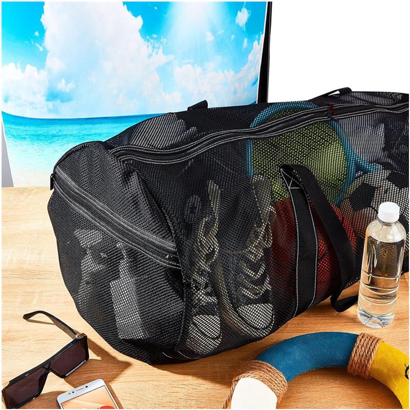 High Grade Quick Dry Mesh Duffel Bag Foldable Design Lightweight Shoulder Strap Water Sports Equipment Bag for Travel
