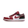 Jordan Air Jordan 1 Slip Resistant Abrasion Resistant Low top Vintage Basketball Shoes Unisex White Red Gold 553558-163(Team619-)