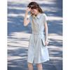 French Style Lapel Belted A-Line Dress