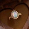 Contemporary Geometric Opal Ring For Women In Playful Candy Shades And Adjustable Size