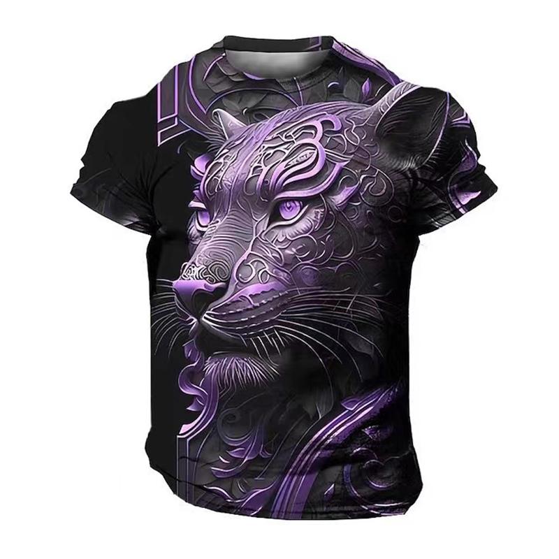 Men's Lion 3D Print T Shirts Y2K Hip Hop Streetwear Summer Casual T-shirt Animal Graphic Top Harajuku Tees Sale Man Short Sleeve