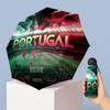 Portugal national football team Pattern Printed Mini 5 Folds 8 Ribs Compact Umbrella Windproof Waterproof Lightweight Portable Folding