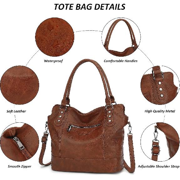 TANTOMI Tote Handbags for Women Large Hobo Bags Crossbody Purses Shoulder Bags with Adjustable Strap for Travel Everyday