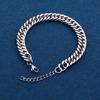 Pulseira Corrente Cubana Fosca de Tecido Duplo Tendência Masculina, Aço Titânio, Resistente à Cor, Estilo Neutro Hip Hop, Joias Hot Girl Femininas.