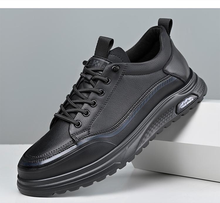 2026 New Men's Leather Casual Shoes Four Seasons Fashion Lightweight Business Shoes Men's Soft Sole Plus Size Men's Shoes 39-44