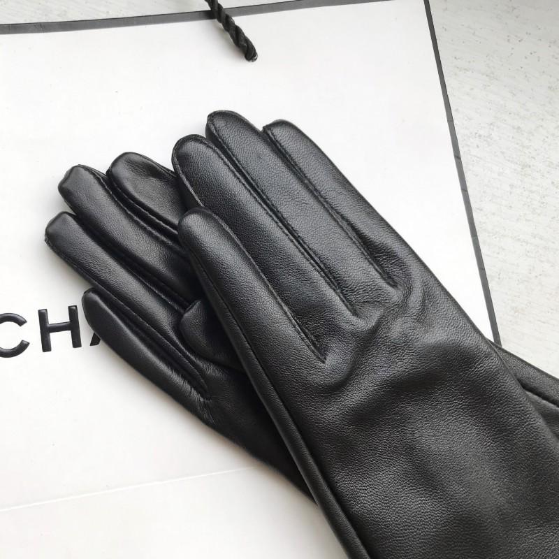 Womens Genuine Sheepskin Gloves Simple Style Winter Warm Lining