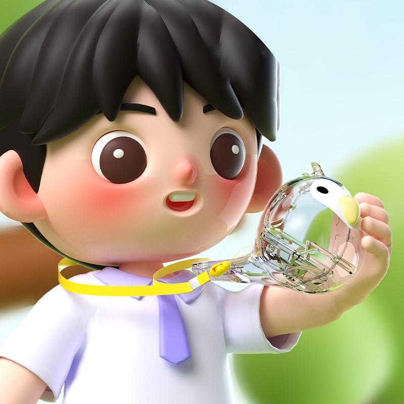 Průhledná Pískací hračka Vodní pták Děti Trénink orálních svalů Výslovnost Specifická píšťalka Nástroje pro trénink výslovnosti