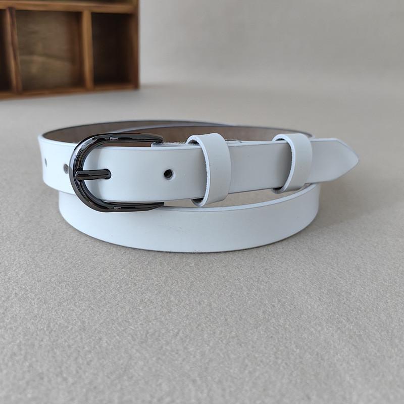 Genuine Leather Womens Belt With Metal Pin Buckle For Casual Wear And Fashion Accessory
