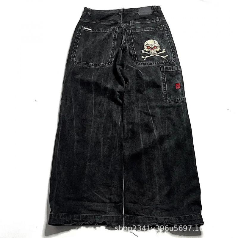 2024 Spring/Autumn Retro Y2K Embroidered Hip-Hop Men's Jeans - American Fashion Brand