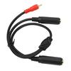 6.35mm Female To 6.35mm Female and RCA Male Cable Gold Plated 6.35mm Female To RCA Stereo Splitter Y Cable 19.7in