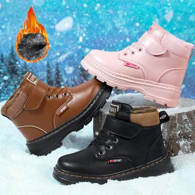 6-18years Boys Winter Boots for Girls Thick Warm Snow Boots Soft-soled Anti-slippery Boots for Girls