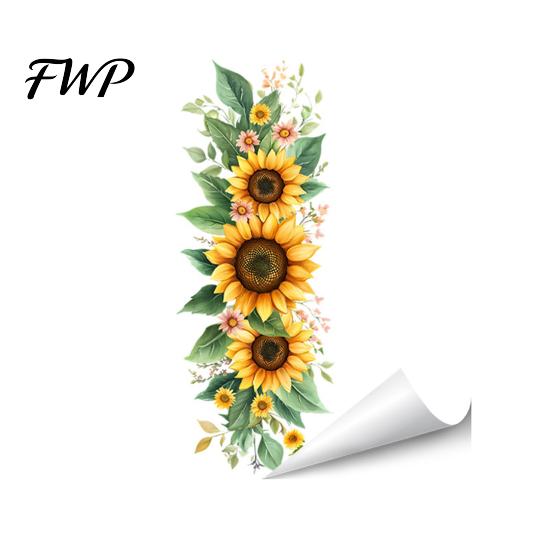 Damage-free Window Sticker Spring Summer Flowers Clings Double Sided Tulip/Rose/Wildflowers Decorative Cling In Vase Decals Anti-Collision Glass Door