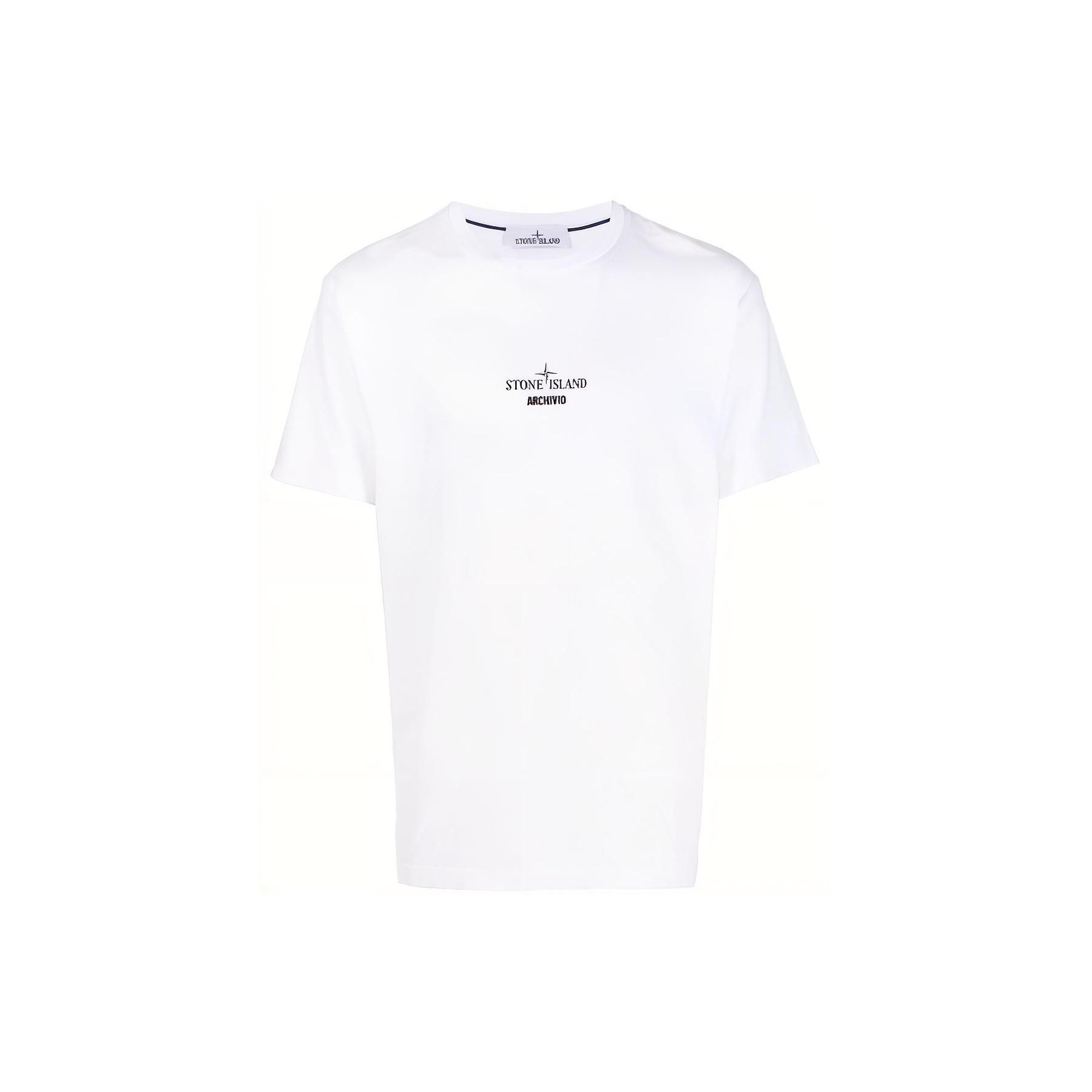 

Stone Island FW22 Solid Color Letter Logo Printed Loose Casual Short Sleeve T-Shirt Men Tops White 77152NS91-V0001 M