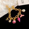 Summer Sea Series Starfish Beaded Bracelet Ornaments Shell Beaded Hand Chain  Girls Couple Gift