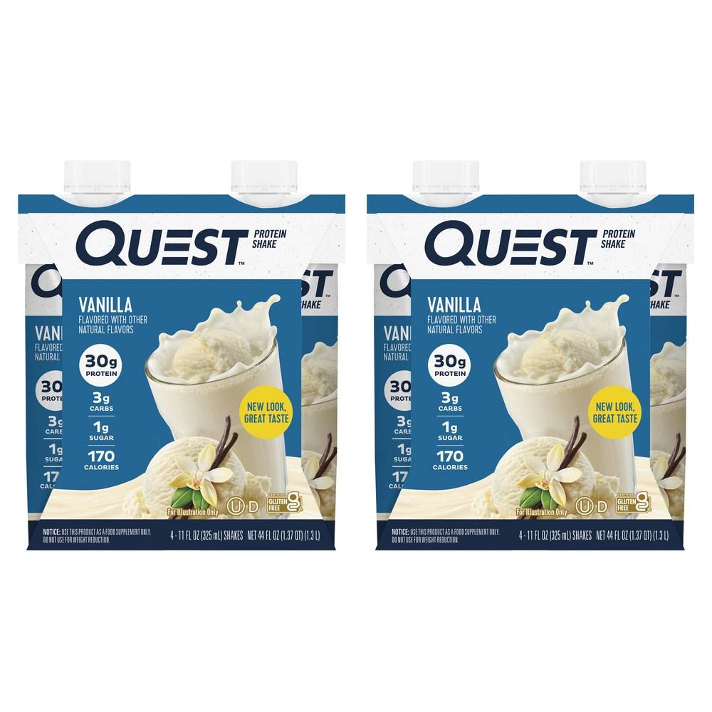 Quest Nutrition Protein Shake Vanilla 325ml 8 pcs Ingredients: may be subject to change at the manufacturer’s discretion. | 325ml 8 pcs
