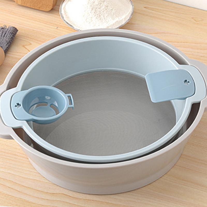 Kitchen Flour Sieve Strainer Handheld Semi-automatic Sugar Sifter Powder Shaker Space-Saving Kitchen Baking Tools