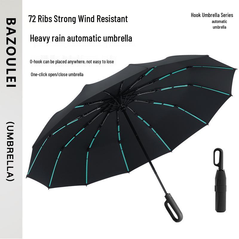 Men's Quick-Drying Windproof UV Protection Automatic Umbrella for Sun/Rain