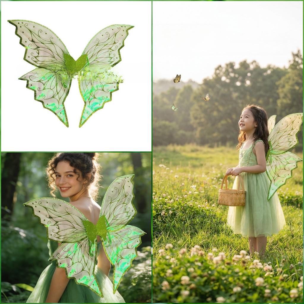 Fairy Butterfly Costume Wings For Kids Dress Up Party With Gold Detailing For Festival Celebrations