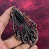 Pietersite Gemstone Pendant Copper Wire Wrapped Jewelry Elegant Octopus Pendant