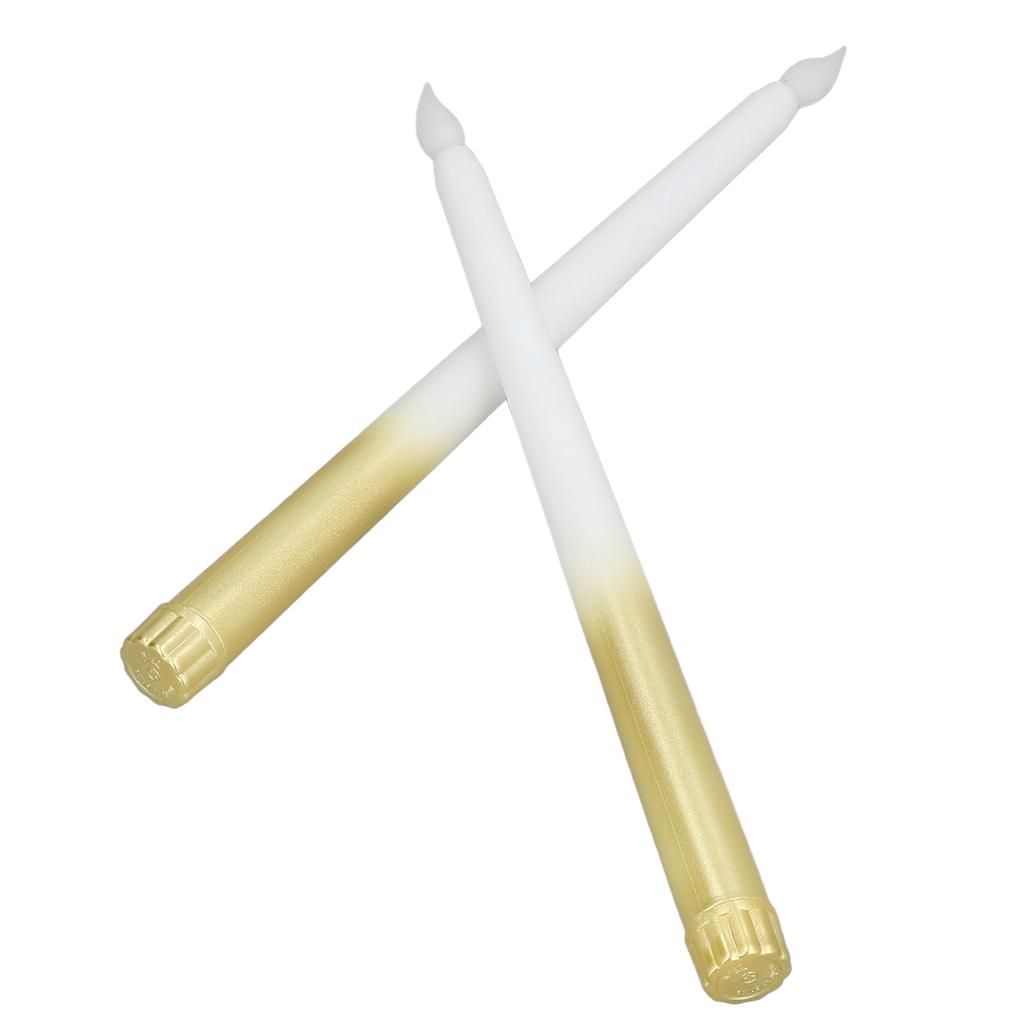 2pcs LED Taper Candles Battery Powered Flameless LED Candle Sticks for Festival Wedding Birthday
