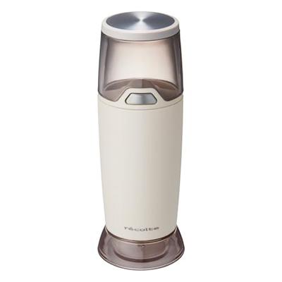 Recolte Electric Sesame Grinder, Battery-Operated, Compact, Cordless, One-Touch Operation, Can Also Be Used As a Container, Easy To Clean, Cream White