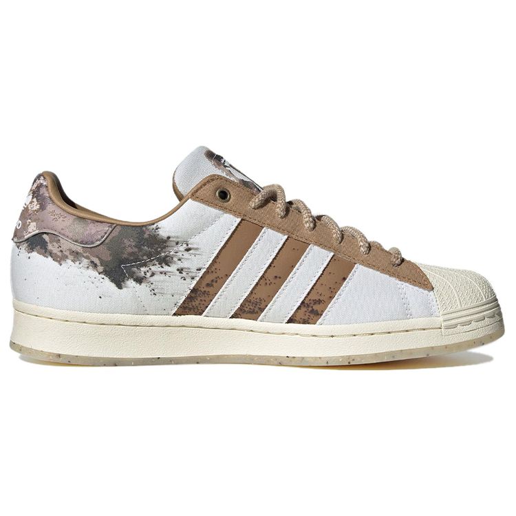 Adidas Superstar Weißer Karton Spritzer Unisex Sneaker Schuhe-Weiß Off-White IG5976