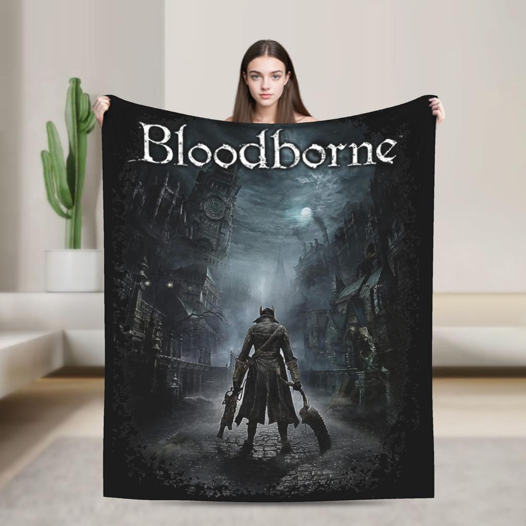 Bloodborne Dark Souls Decke Warm Weich Bedruckte Plüschdecke für Mädchen Jungen Sofa Stuhl Flanell Tagesdecke Bettbezug