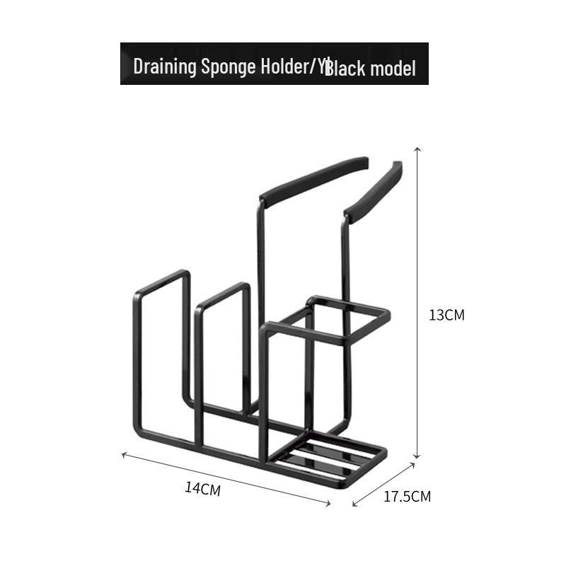 Japanese-Style Sponge and Dish Rack - No-Drill Kitchen Organizer