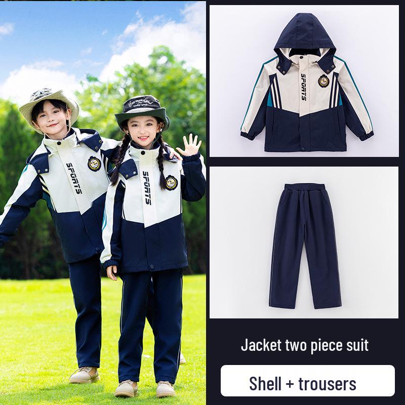 Children's Spring/Autumn Uniform Set: Primary School 3-Piece, Sports Class, Kindergarten 4-Piece
