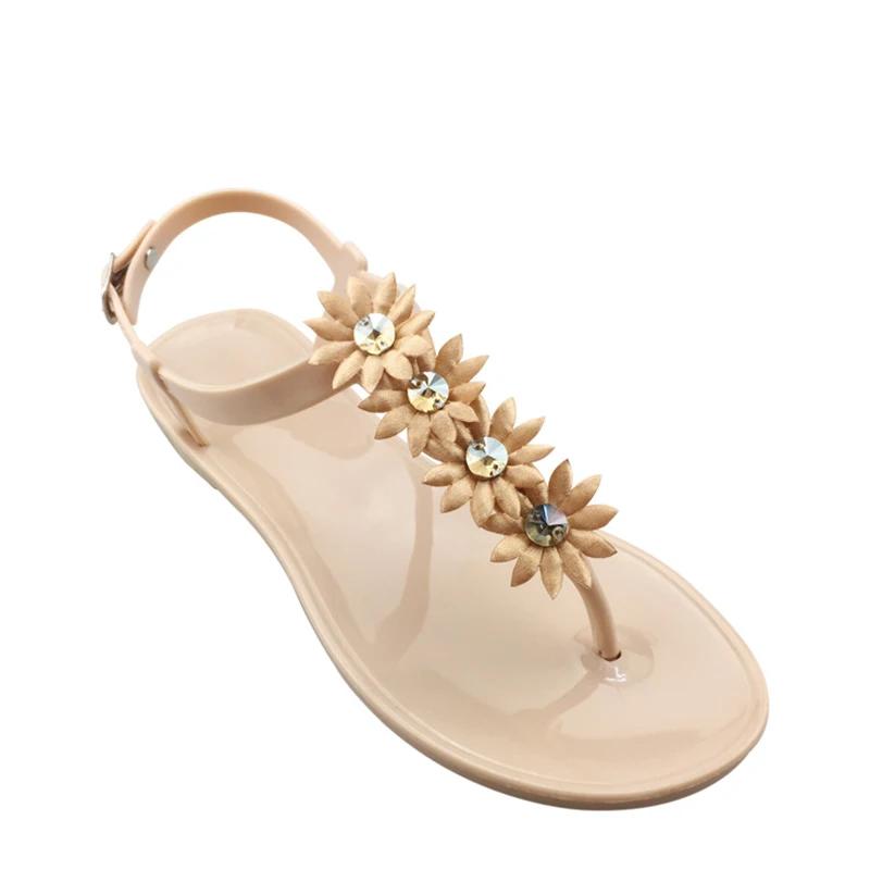 Populære Gjennomsiktige Sko Damesko Jellysko Strandferie Sandaler 2024 Nye Enkle Trendy Flatsko Dame Flip-flops Chaussure Femme