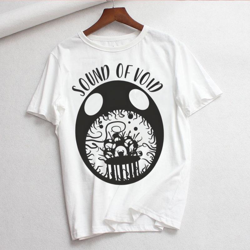 Hollow Knight Print Ladies Tshirt Ladies Casual ocollar White Shirt Short Sleeve Ladies Tshirt Graphic Printing