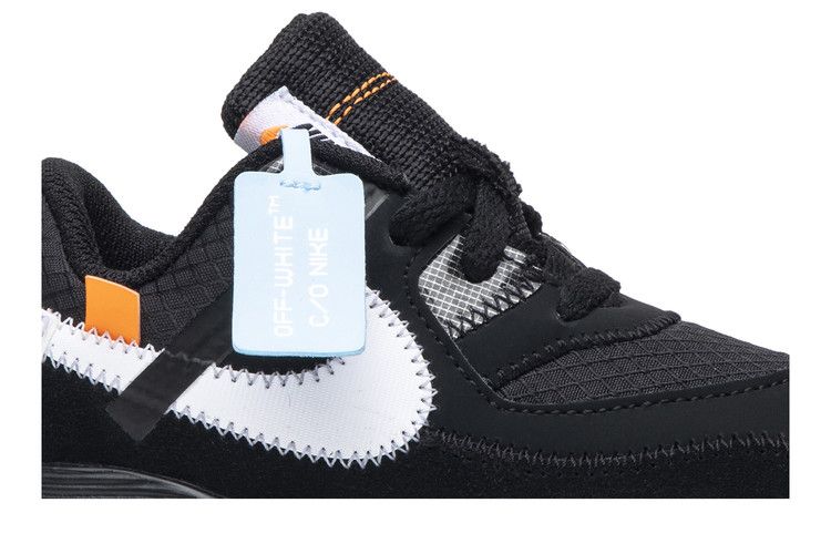 Kids' Sneakers Nike Air Max 90 Off-White Black (TD) Black/White-Cone-Black