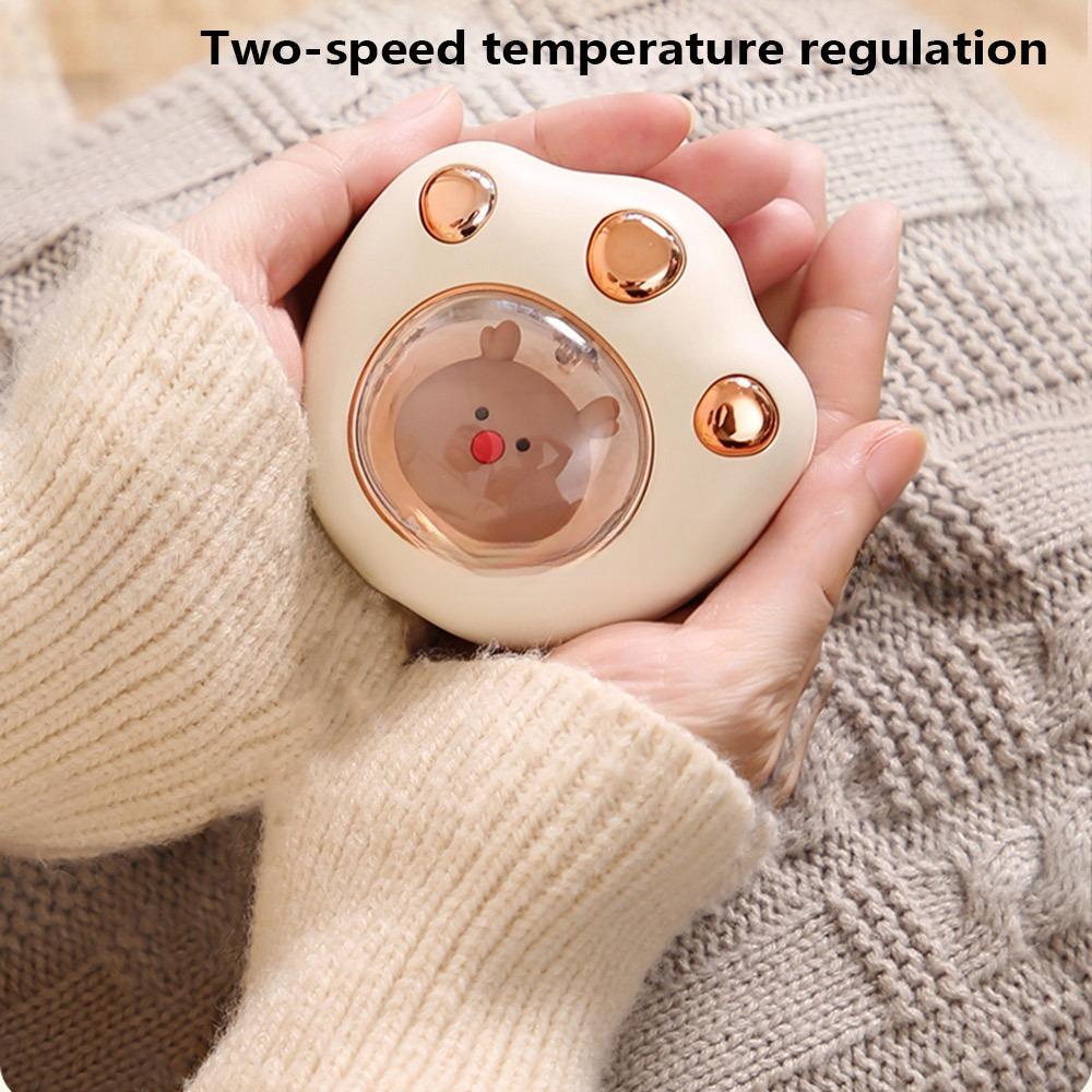 1pc Cute Cat Paw Hand Warmer Mini USB Rechargeable Explosion-proof Convenient Portable Hand Warmer for Winter