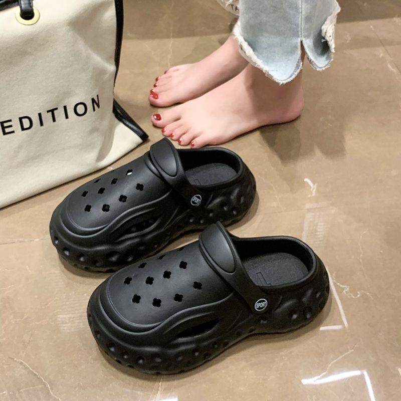 Fashion 2025 Fashion Charms Clog Shoes Outdoor Slides Women Street Slippers Thick Sole Cute Bow Summer Platform Sandals For Girls