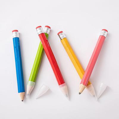 5 Pcs Wooden Large Pencil Kindergarten Pencils Big for Kids Bulk Jumbo Pens Crayon Colored Giant Crayons