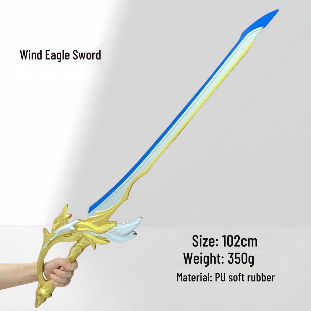 Genshin Impact Raiden Shogun Safe PU Prop: Wind Edition Toy Weapon