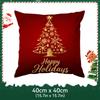 Gilt Red Christmas Design Cushions Pillowcase Polyester Cushion Cover Throw Pillow Pillowcover Home Car Sofa Decor