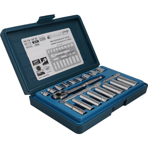 SIGNET 3/8 Drive 20-Piece Inch Socket Wrench Set 12620