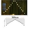 Luci da 300 cm Luci a stringa per tende a stella a LED da 220 V per la decorazione della festa della ghirlanda di nozze della camera da letto di casa