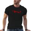 Rotes Band Logo T-Shirt Vintage Bedrucktes Oberteil