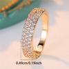 Trendy White Zircon Crystal Vintage Gold Color Wedding Bands Engagement Rings For Women Men Minimalist Jewelry