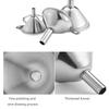 Stainless Steel Kitchen Funnel Set with Cleaning Brush for Transferring Honey Beverages Essential Oils and Other Liquids